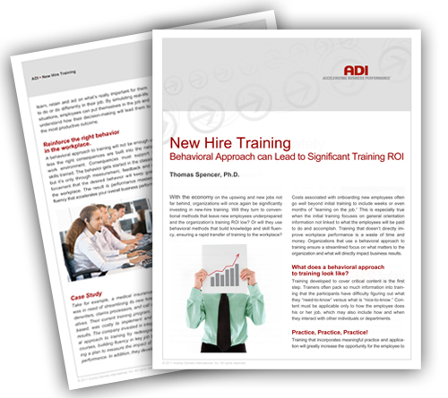 New Hire Training: Behavioral Approach Can Lead to Significant Training ROI